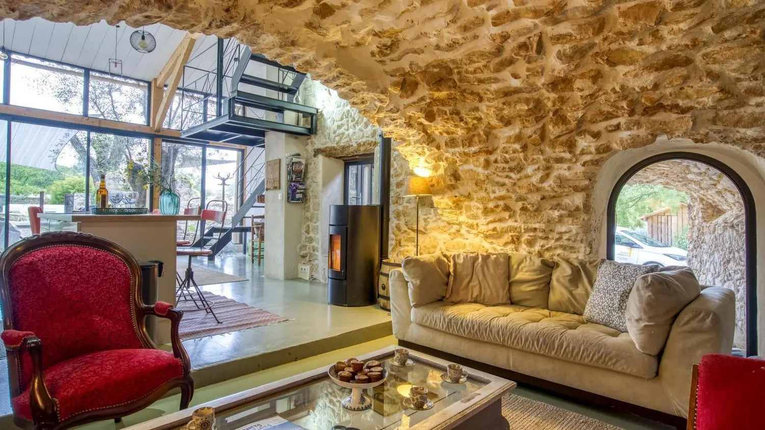 Espace salon Mas d'Osmeea (8 pers.) à Roquefort les Pins Gîtes de France Alpes-Maritimes