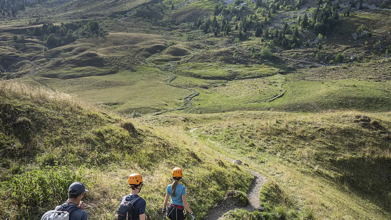 Via ferrata avec un guide au Grand-Bornand