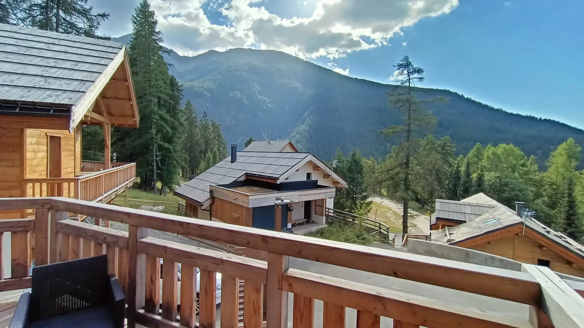 Chalet Kelly vue terrasse