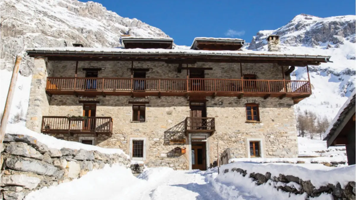 Devanture extérieure hiver - Maison André Val d'Isère