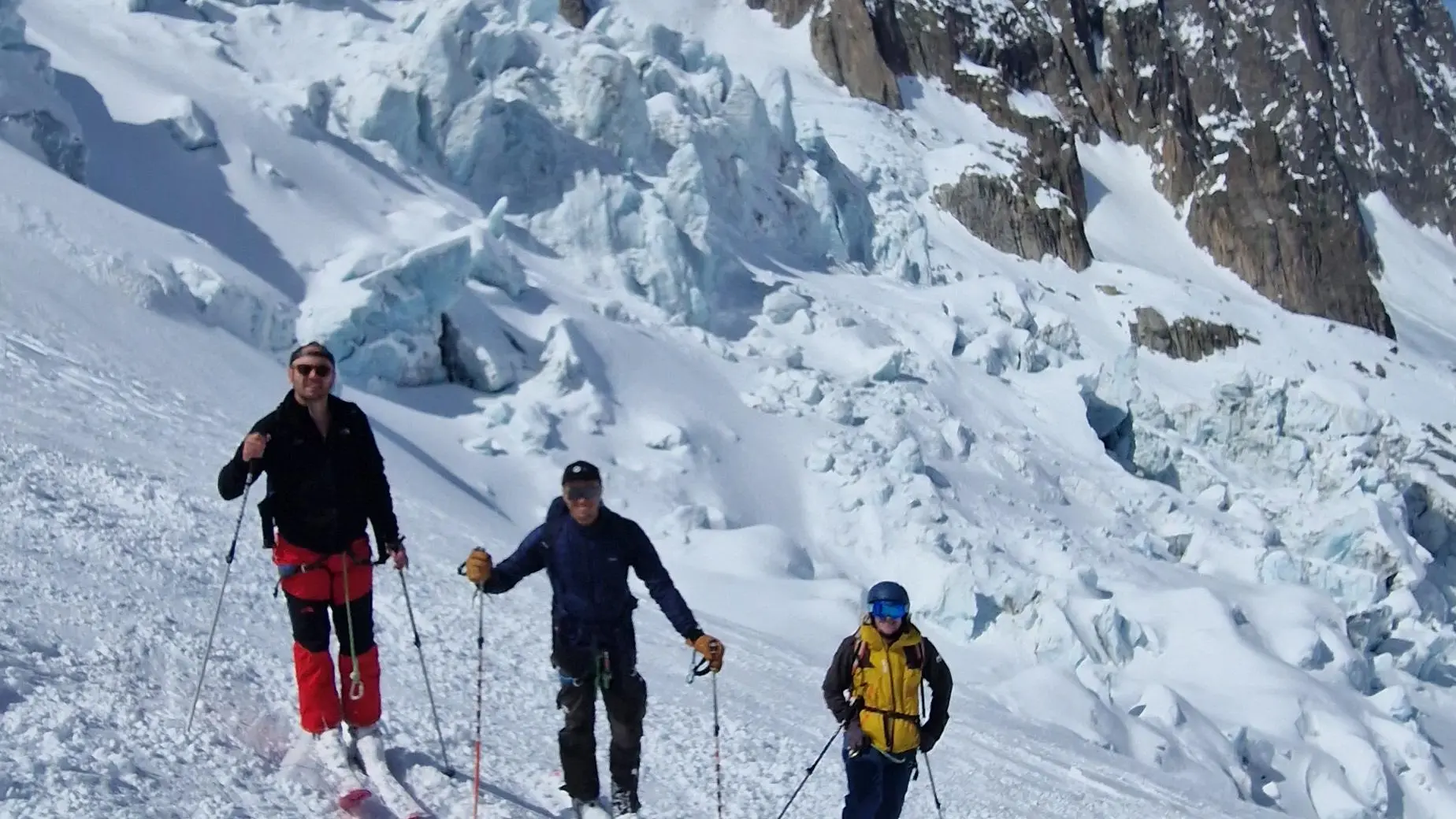 Au milieu des glaciers en Vallée Blanche,