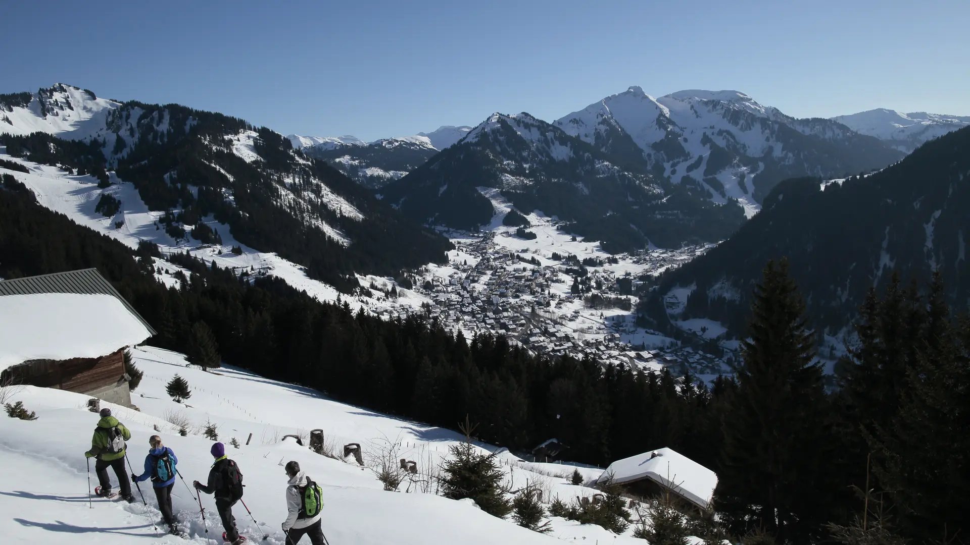 Sortie raquettes au dessus de Châtel