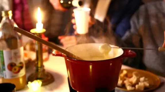Fondue dans la yourte