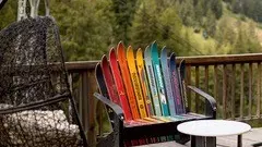 Banc ski coloré