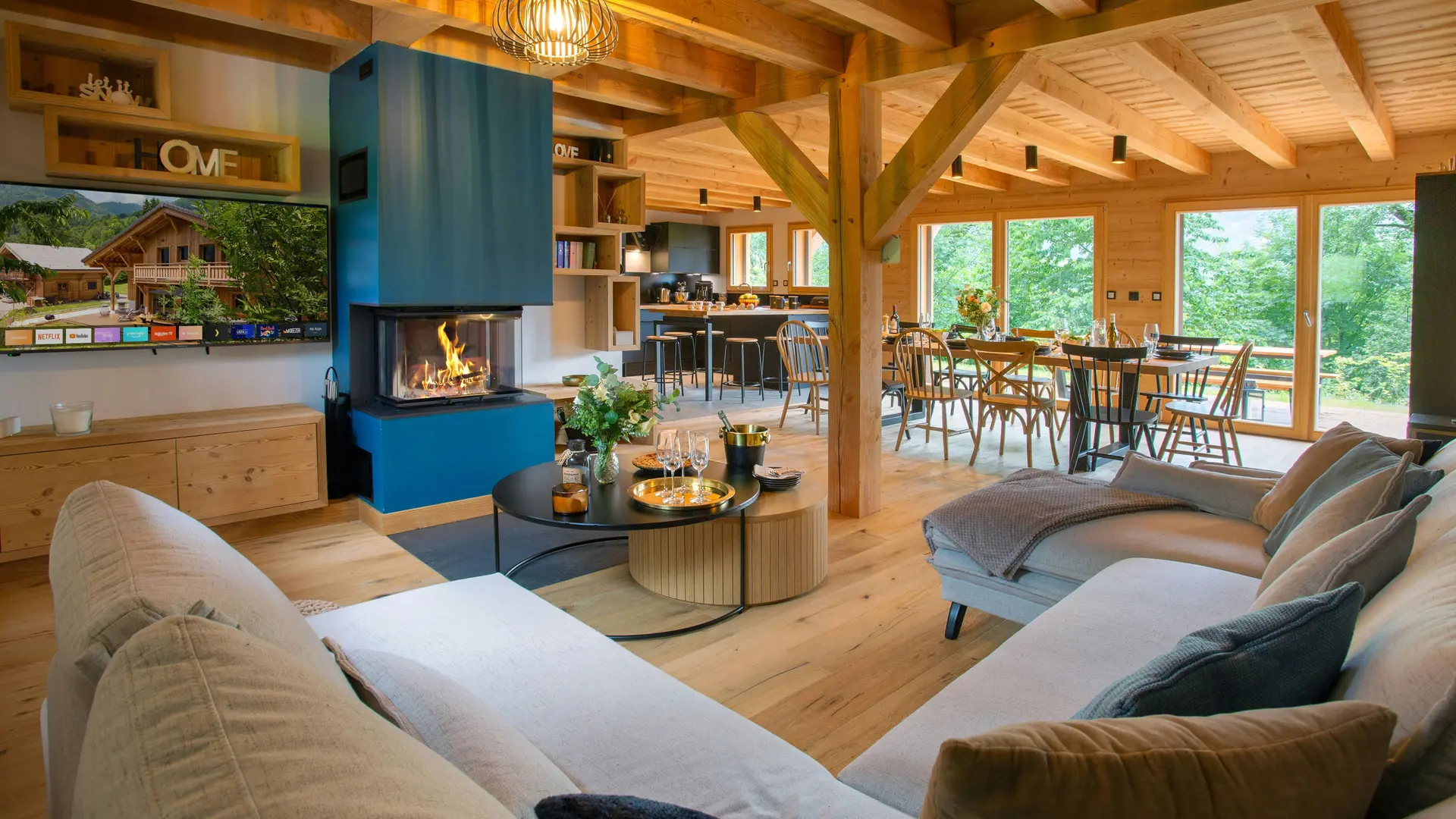 Vue sur la cheminée