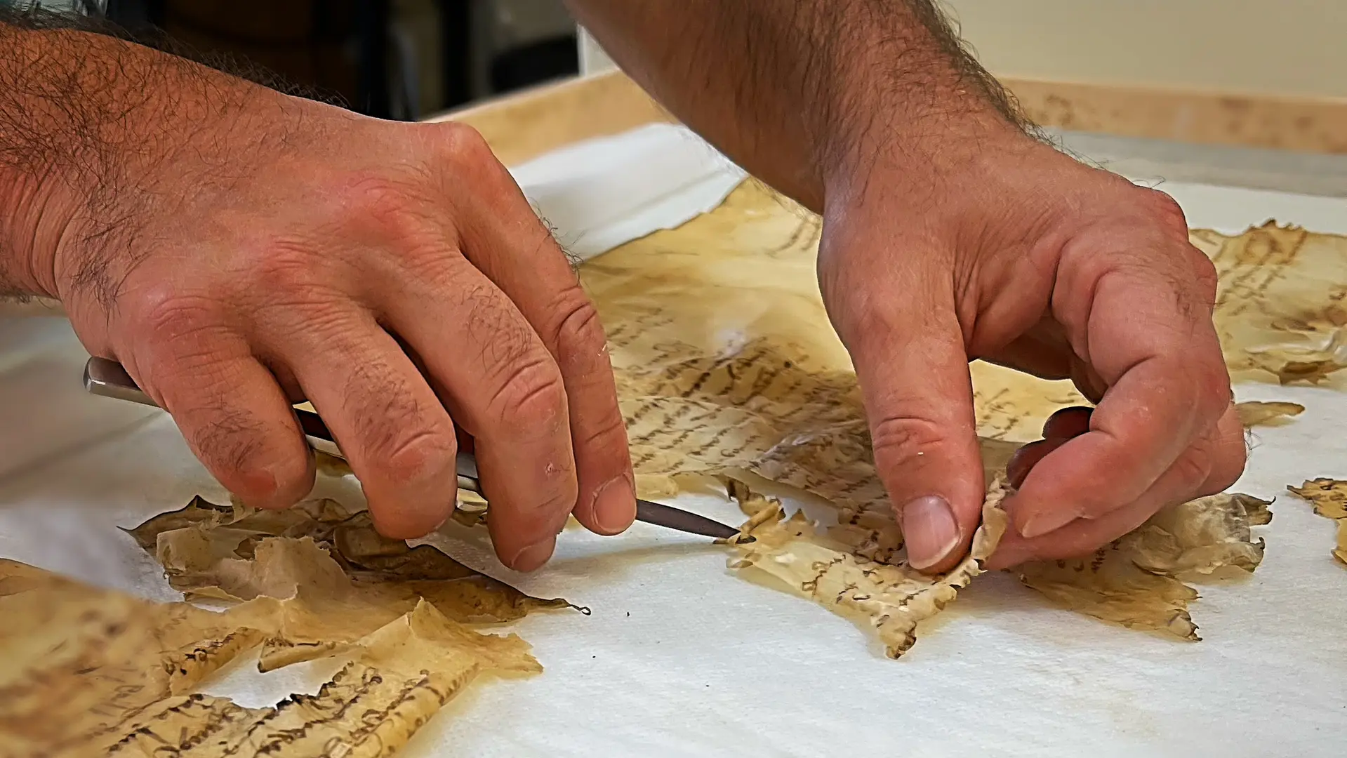 Restaurierung von Pergament