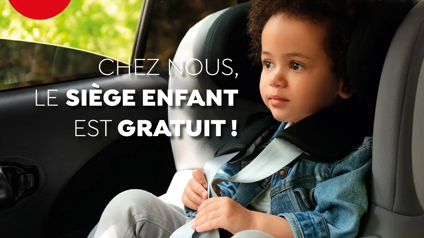 point rouge, affiche publicitaire, campagne, siège bébé