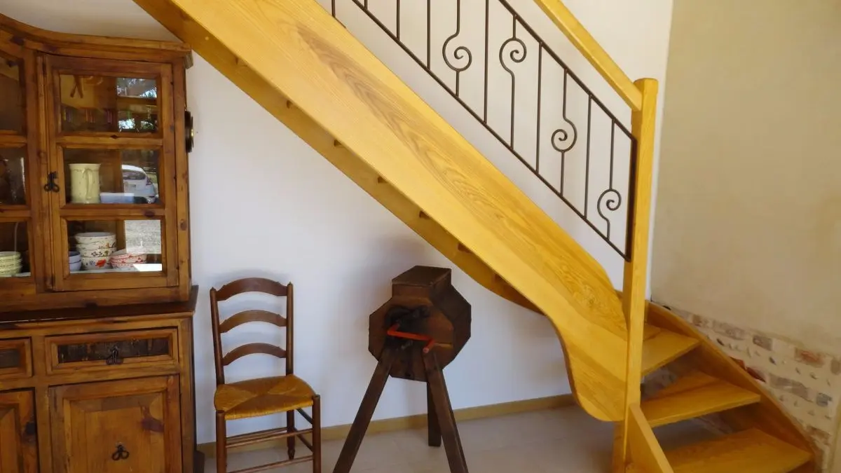 Ferme Passion - Chambre Dombes -Accès chambres étage