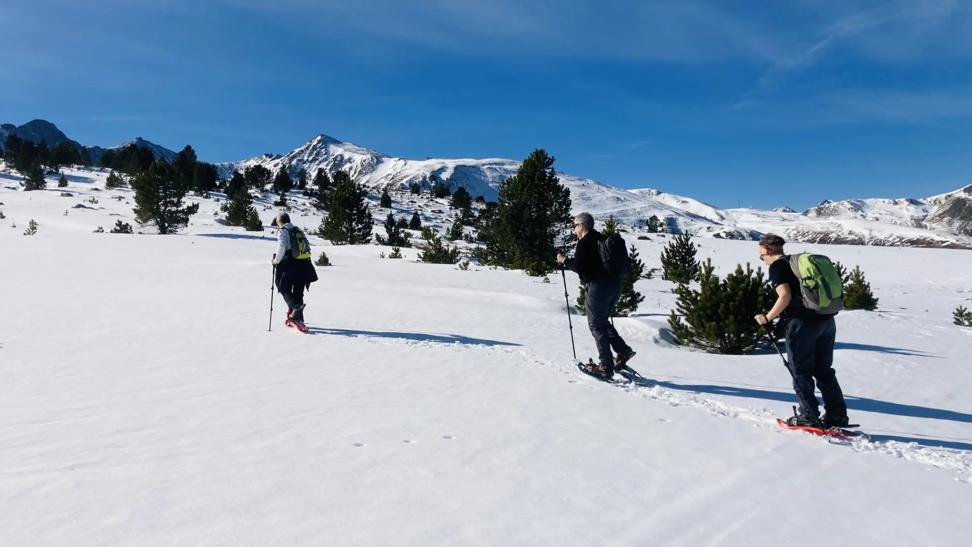 Sortie raquettes à neige hors des sentiers battus