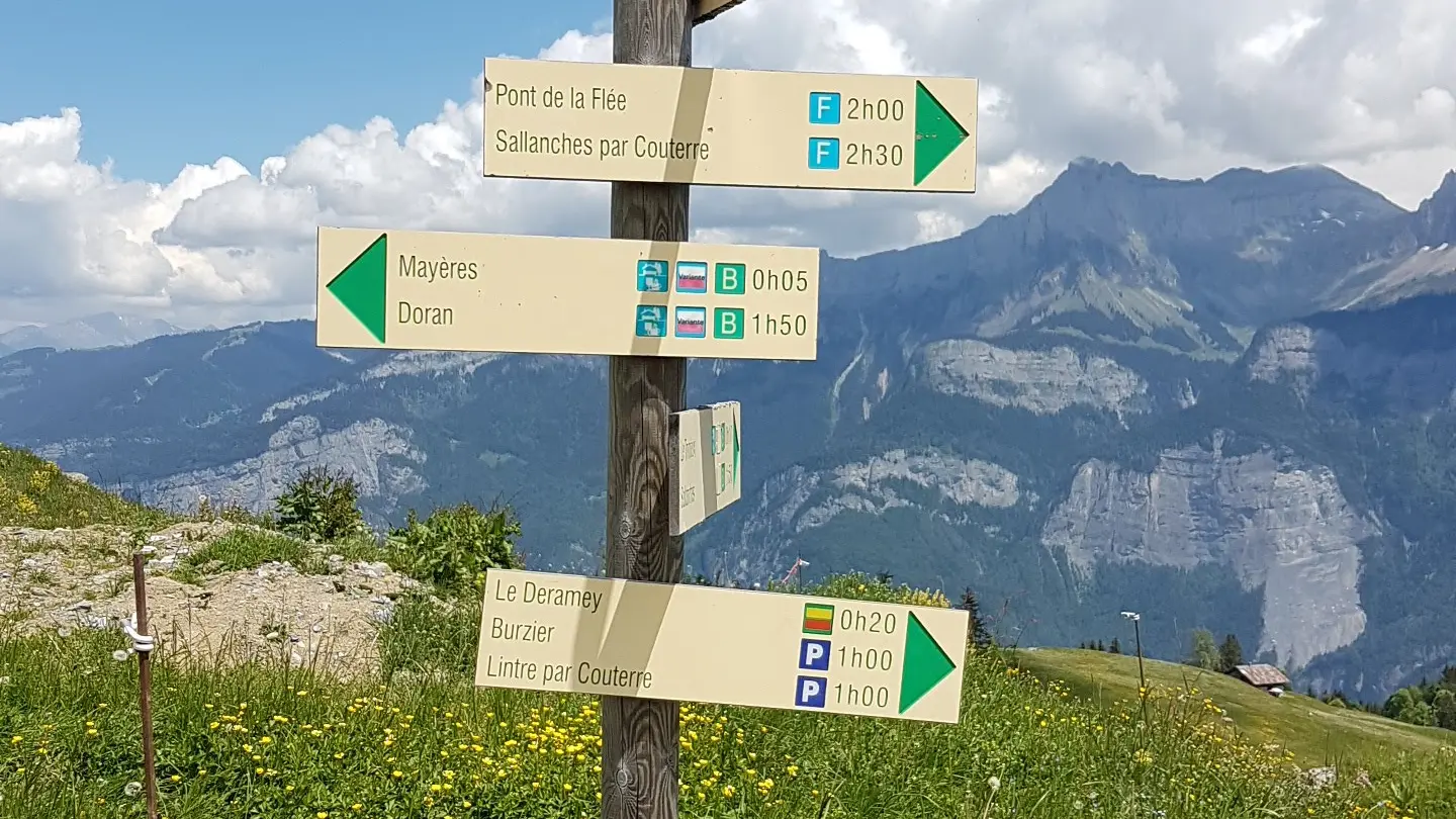 balisage à l'arrivée - bifurcations
