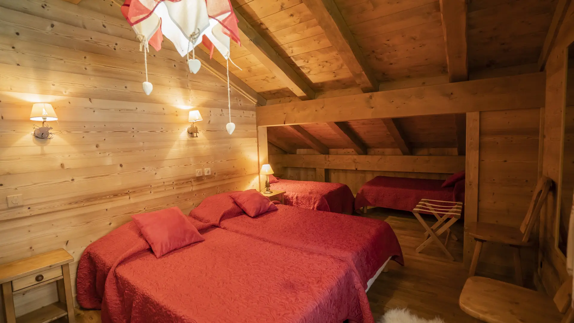 Chambre familliale mansardée