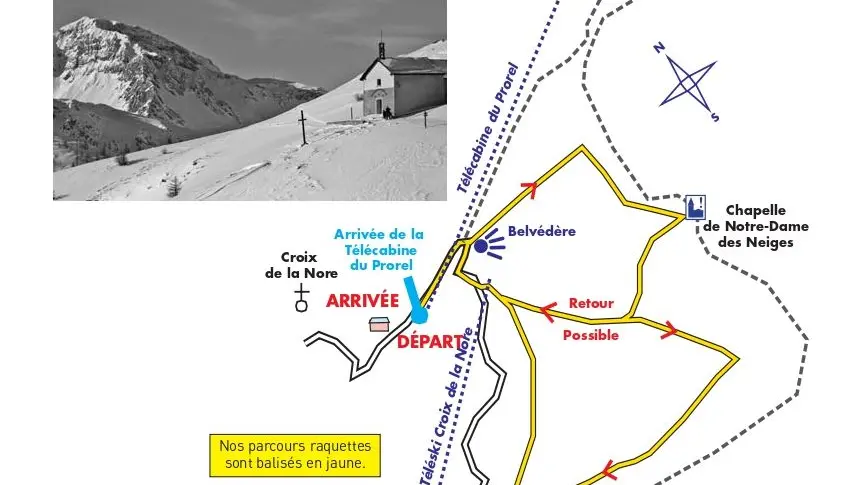 Plan parcours raquettes
