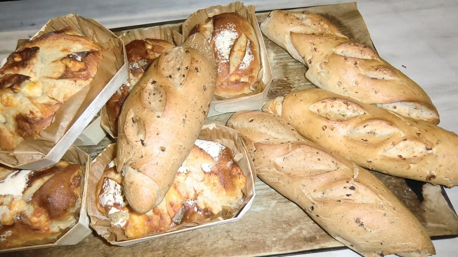 Fougasses et pains aux céréales