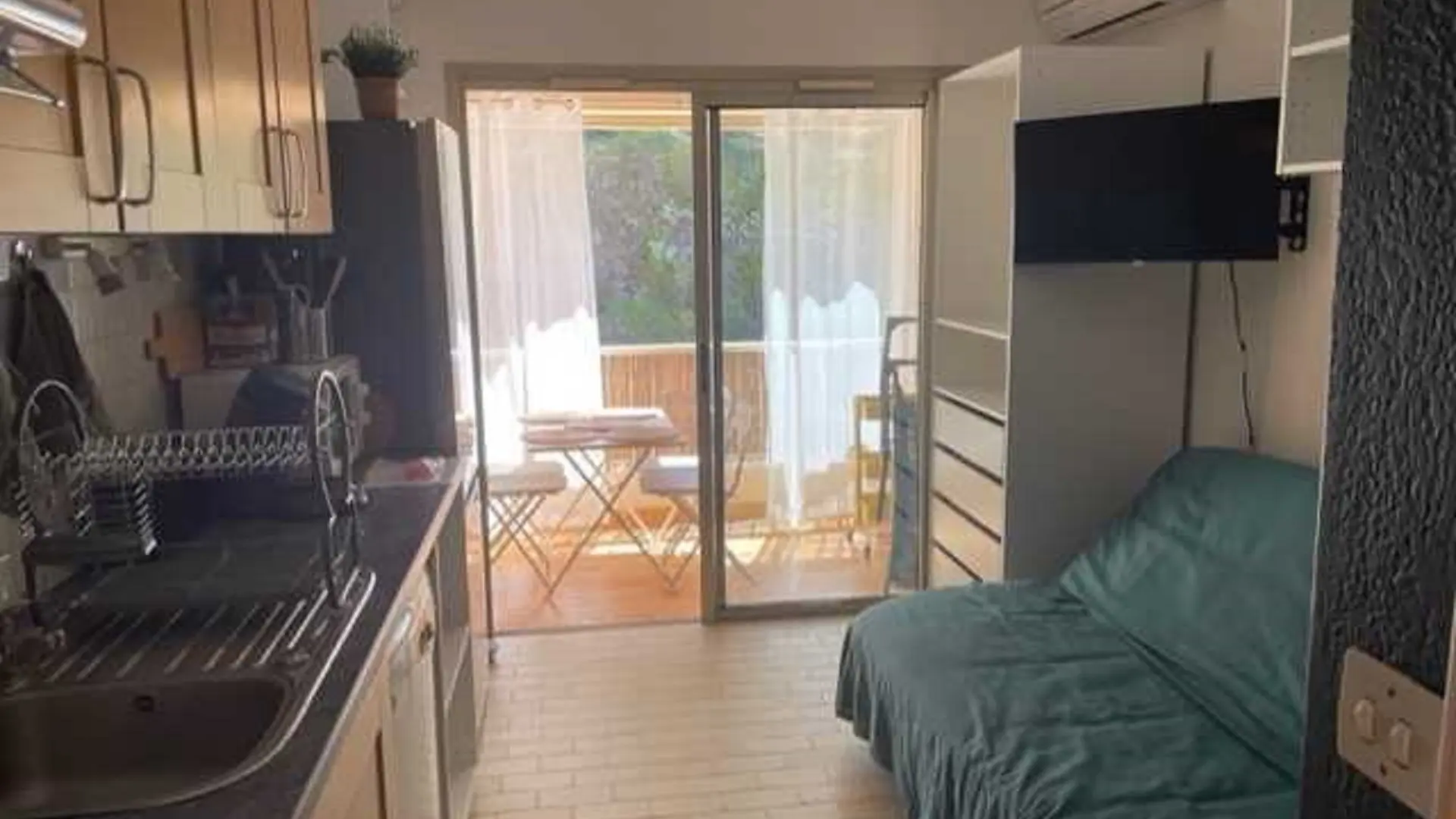 living room and kitchen