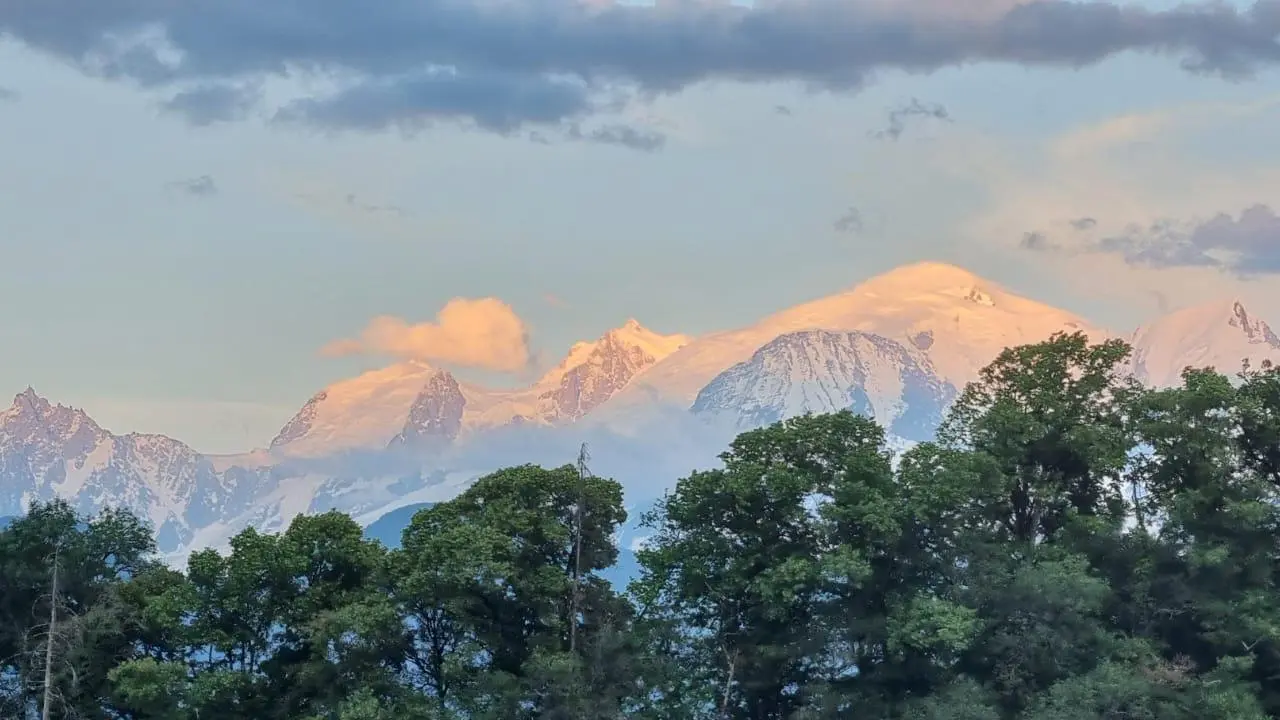 Le Mont Blanc à l'arrivé du Chalet André