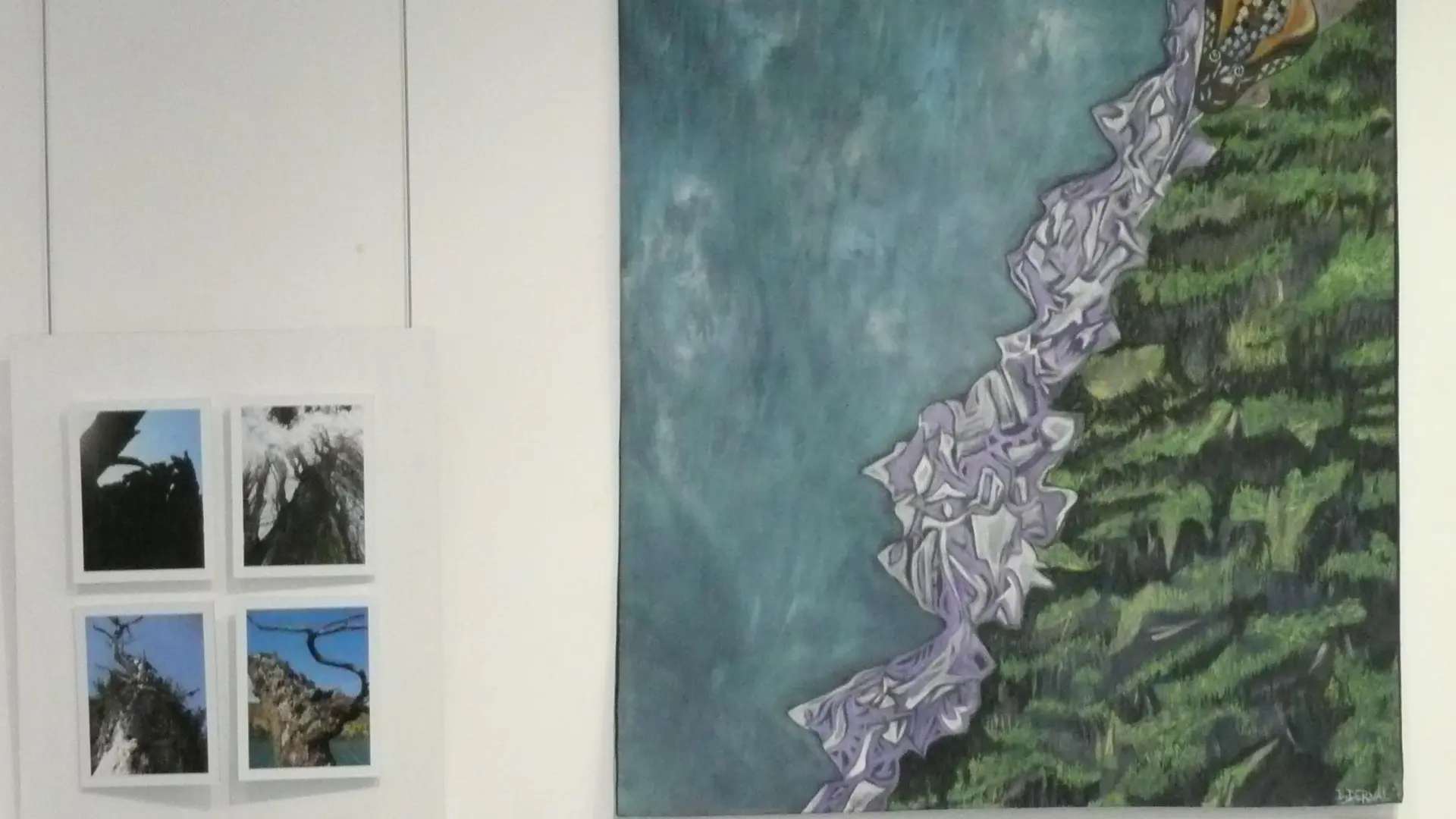 Photographies et Peinture sur toile de Jean et pigments de couleurs