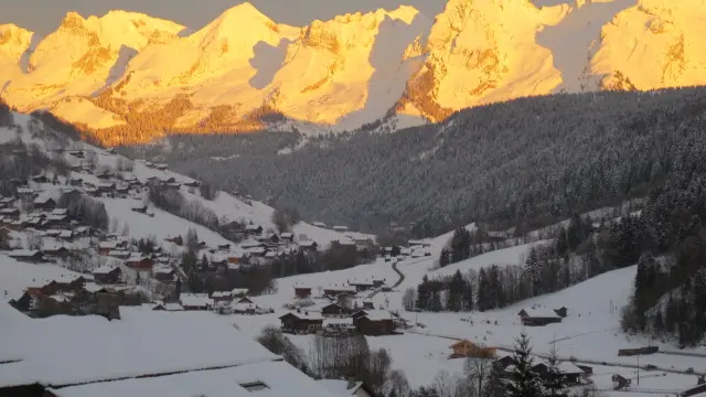 Vue depuis la résidence hiver/View from the residence winter-Makalu-Le Grand-Bornand