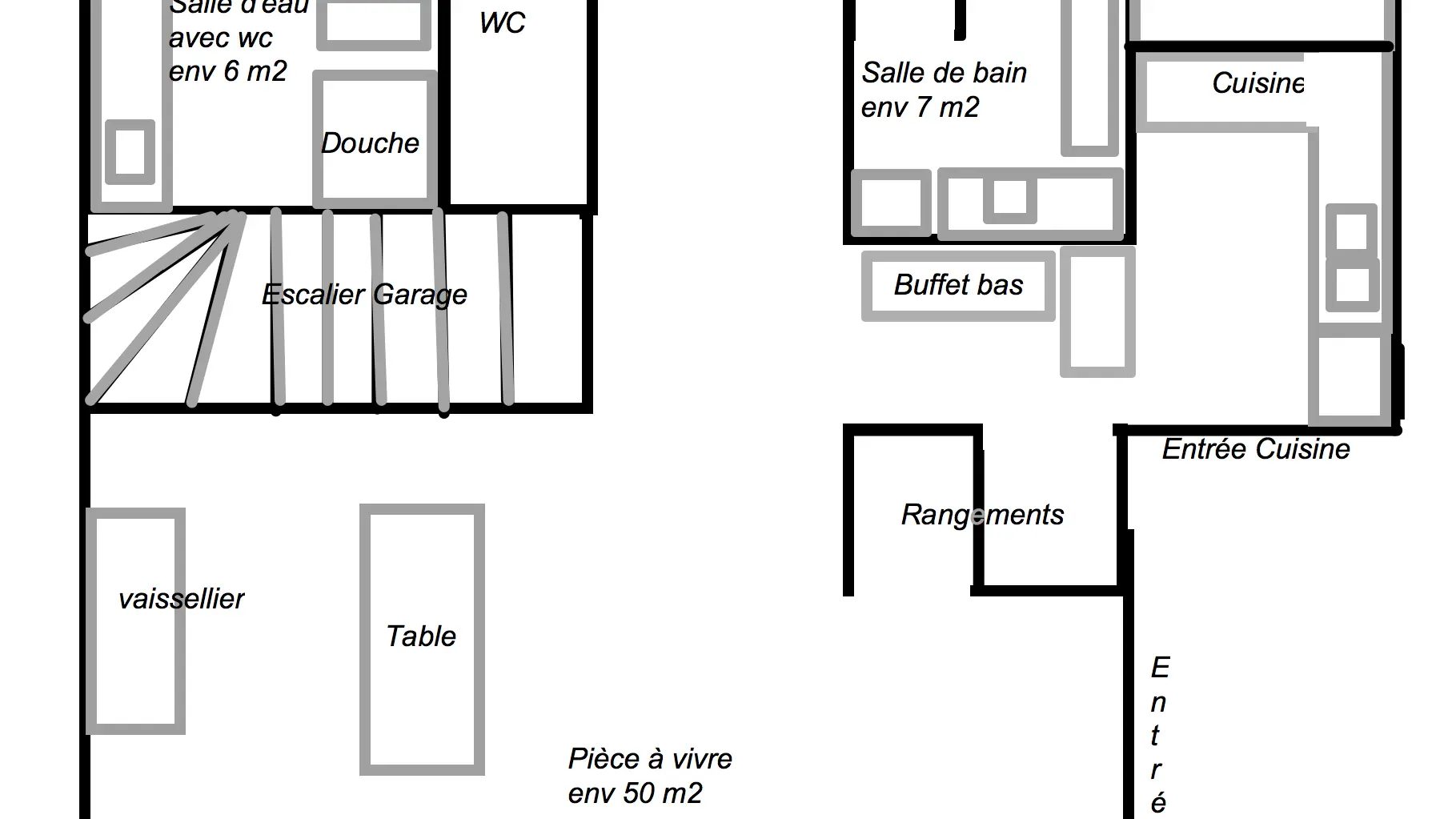 Plan villa les Gabians