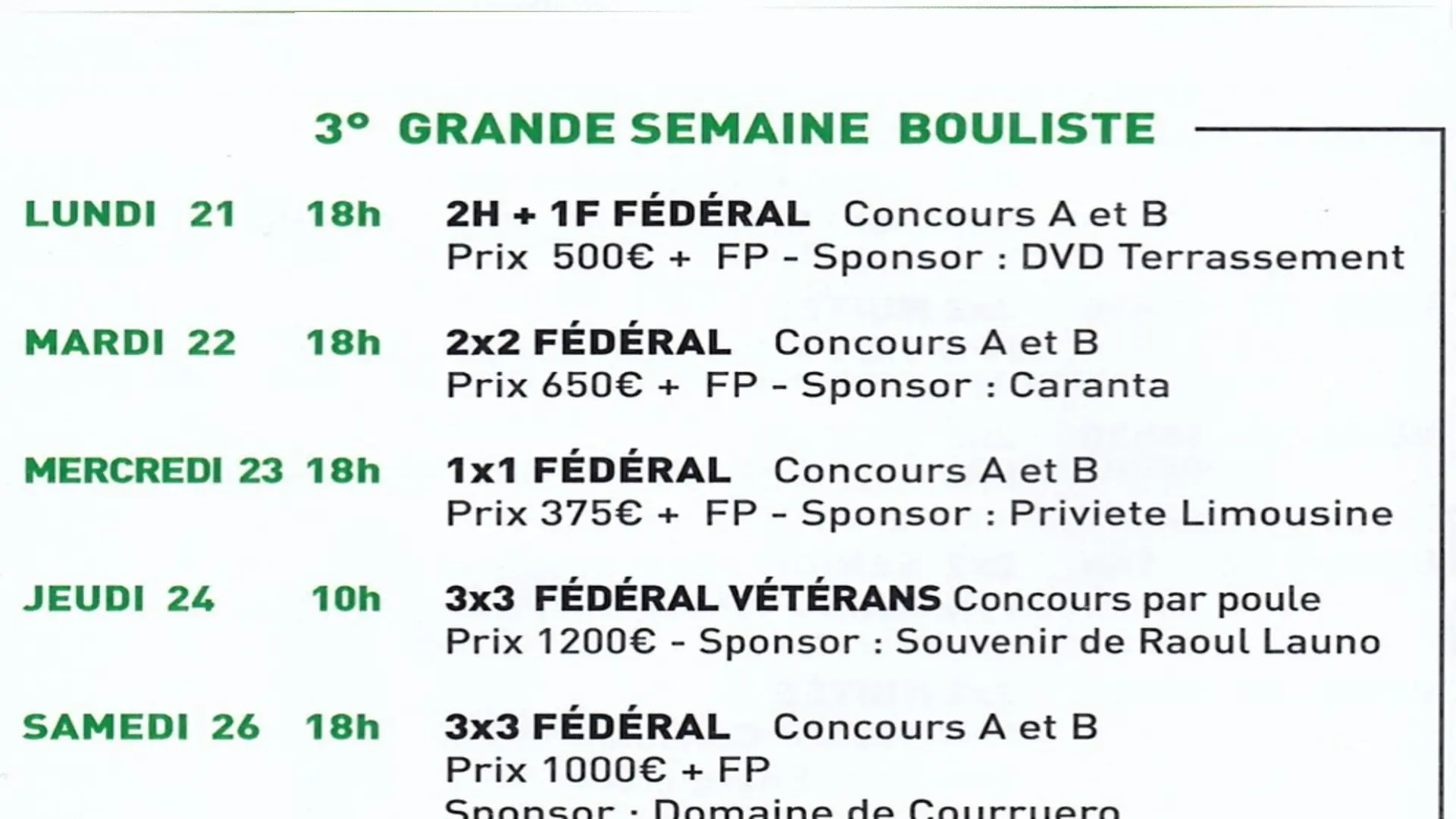 programme