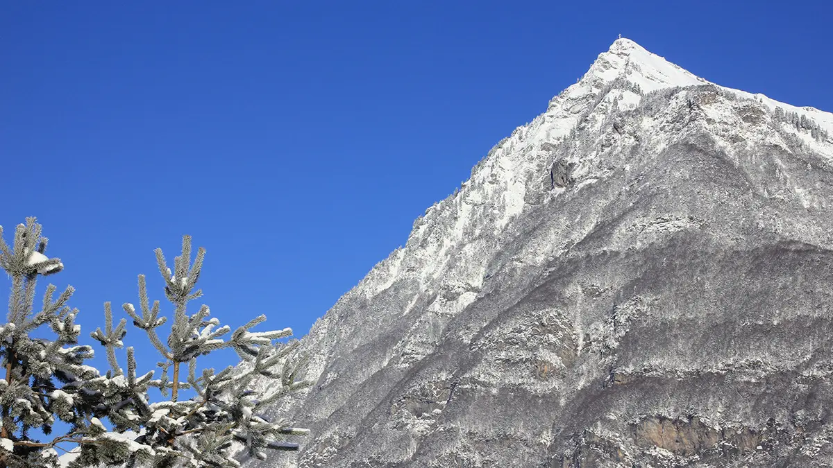 la vue sur le Marcelly en hiver