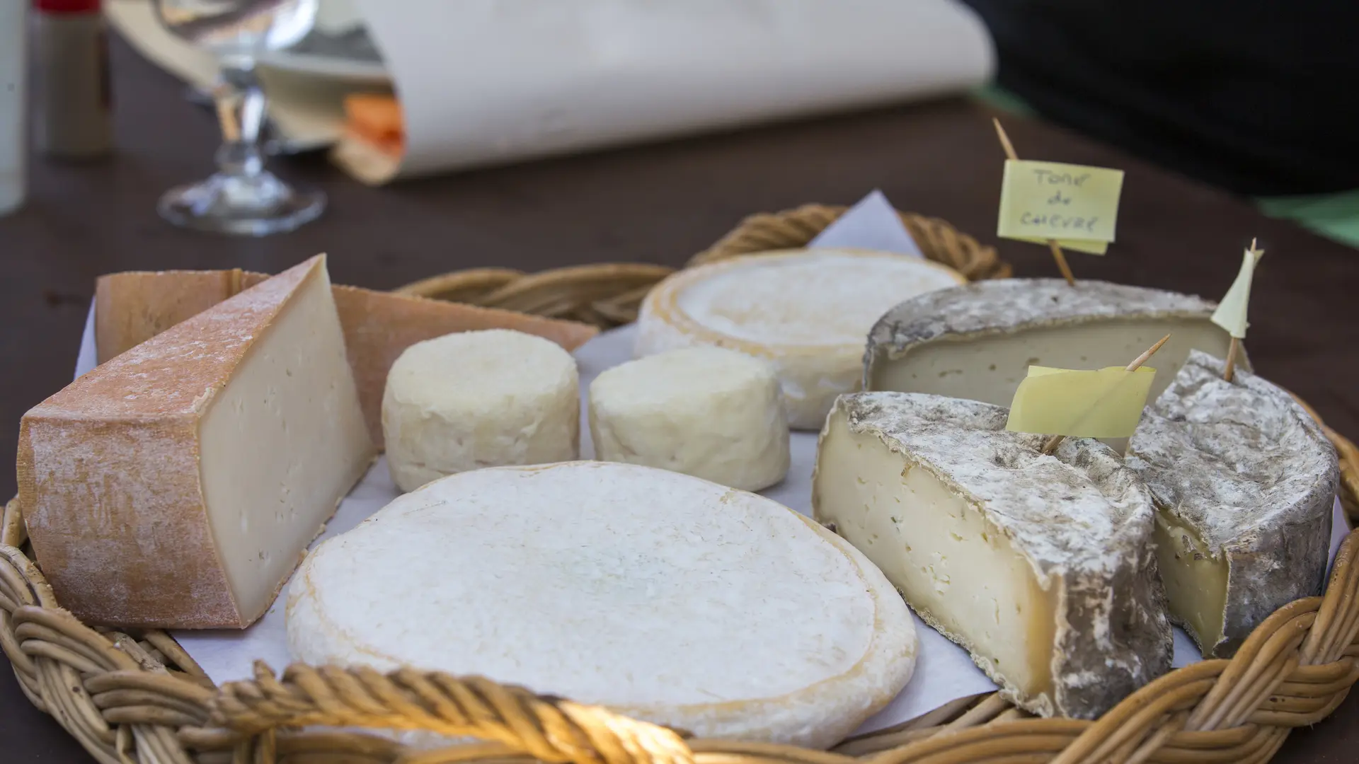 Plateau de fromages produits sur place