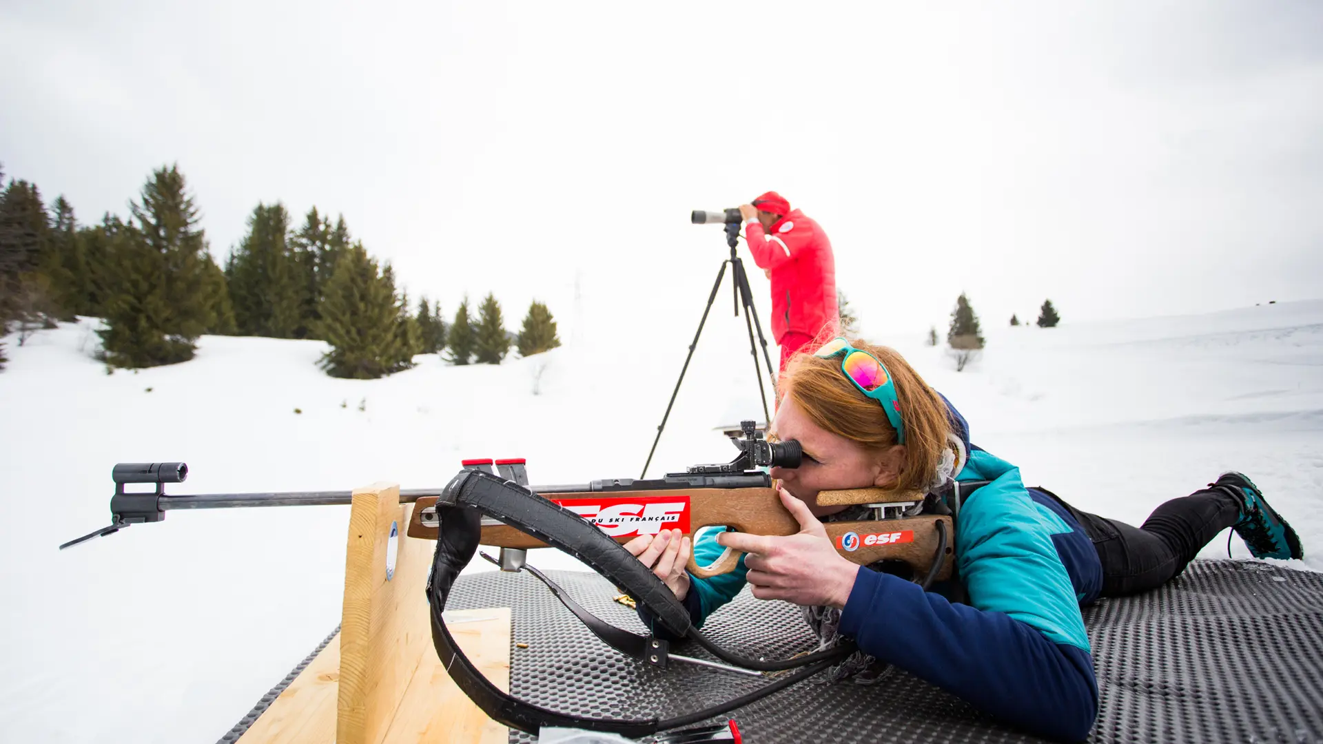 Initiation au biathlon aux Saisies