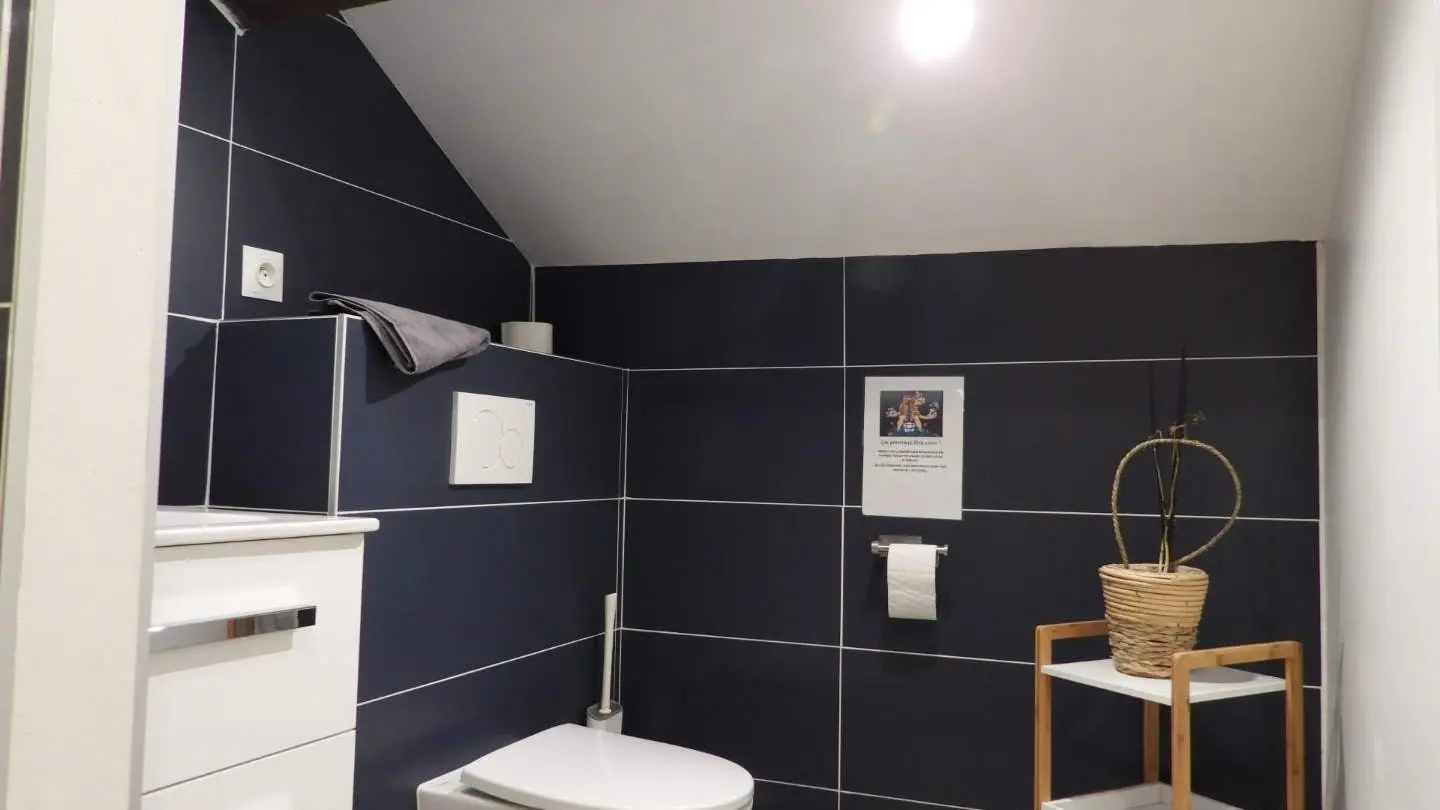 salle de bain du gîte les carlines demi pension