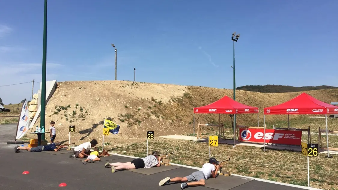 Initiation biathlon avec l'ESF des Plans d'Hotonnes