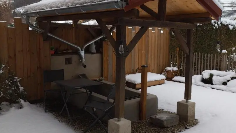 le bassin sous la neige