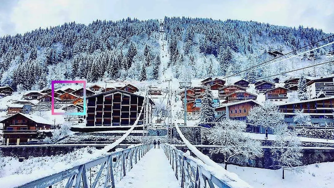 chalet en hiver