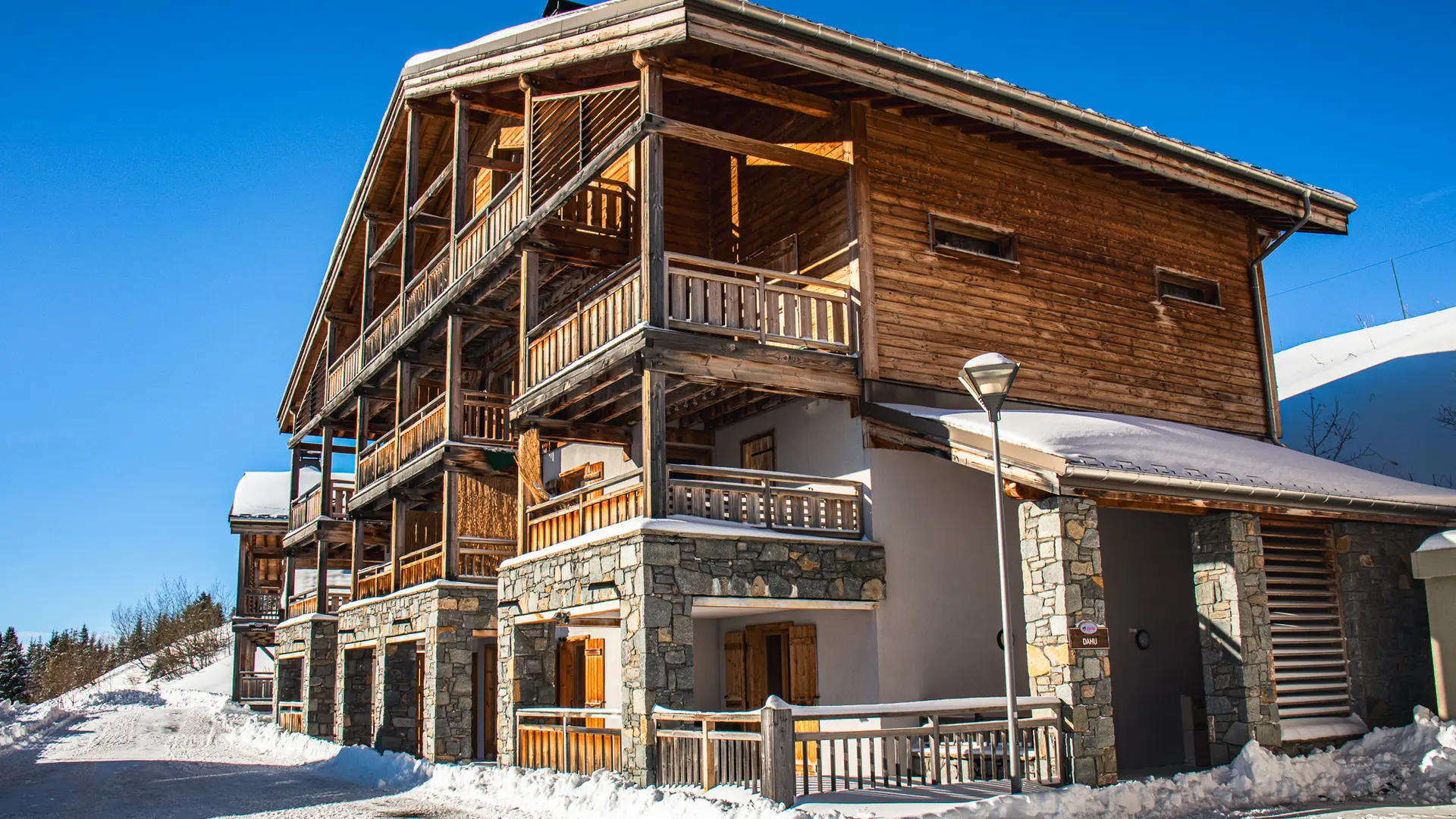 Le bâtiment intitulé Dahu dans lequel se situe l'appartement