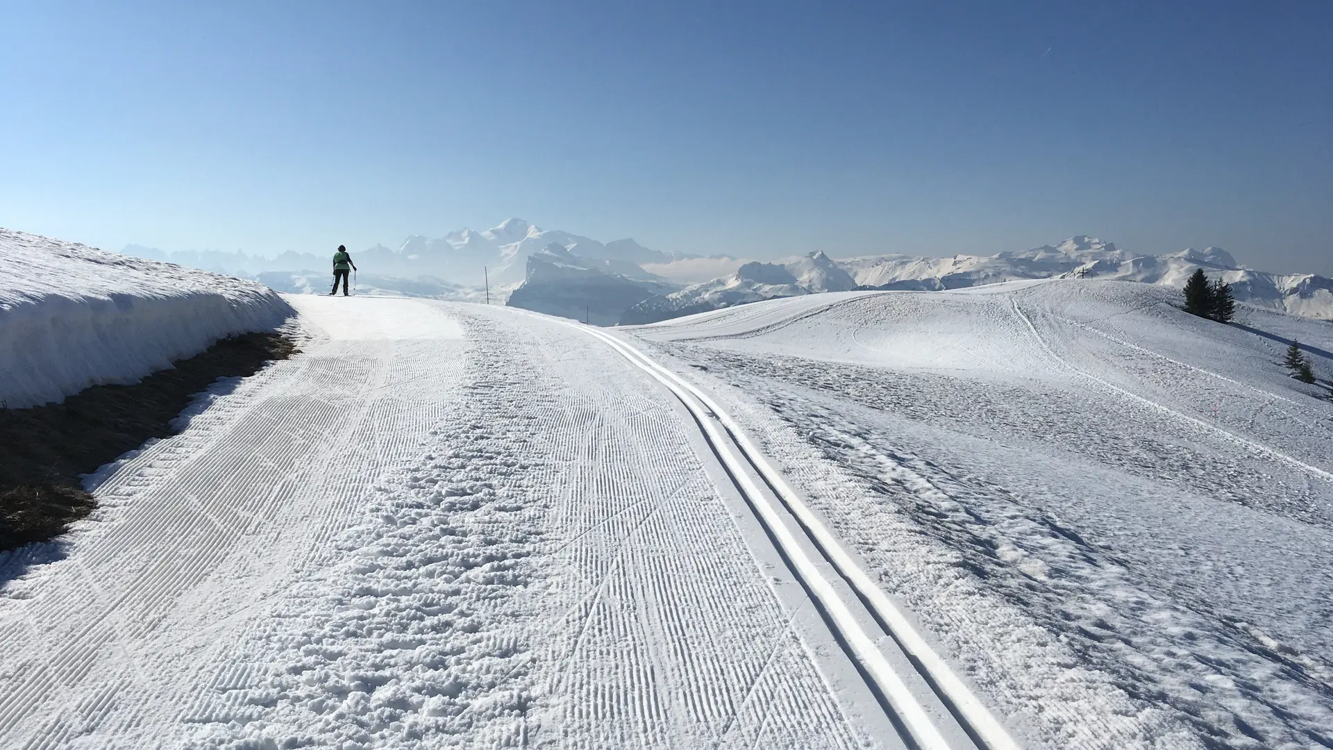 Piste de ski menant à La Bourgeoise