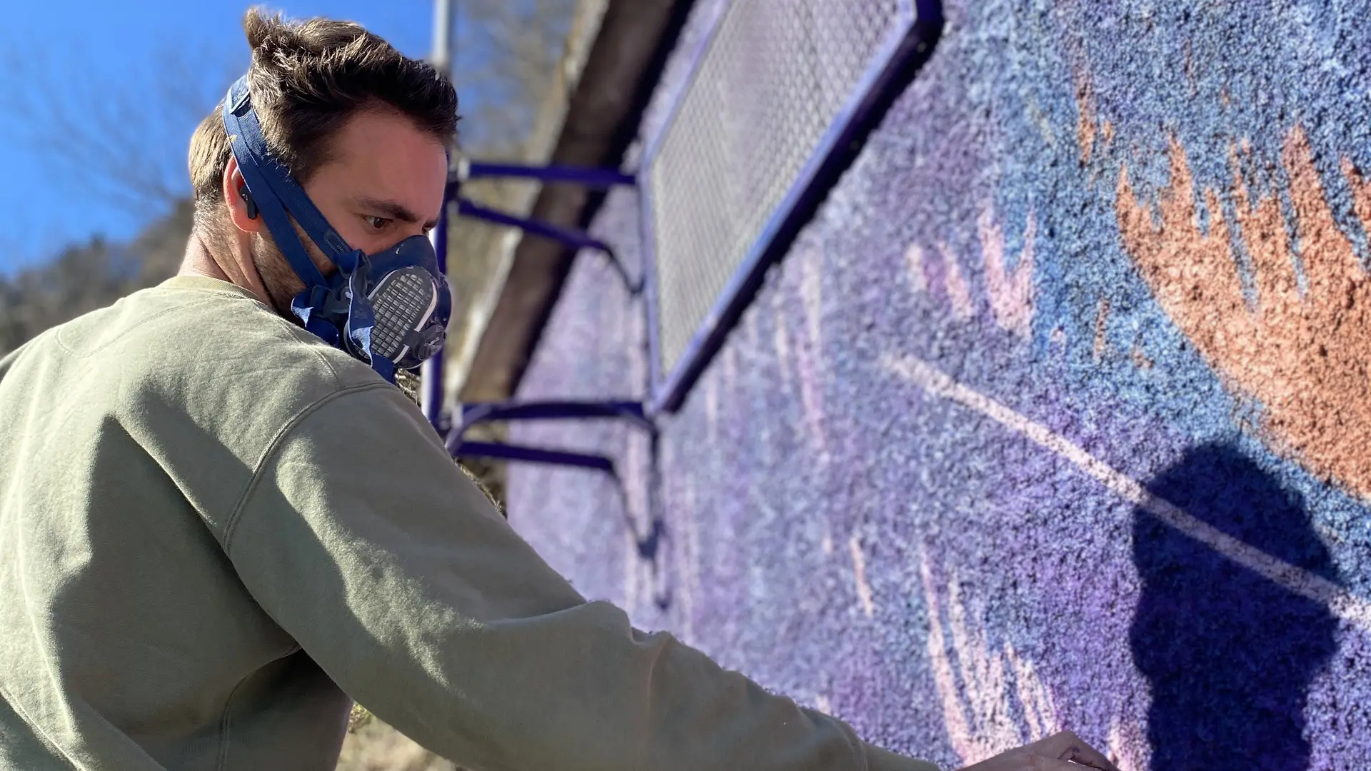 Gaëtan Olias et sa fresque Un Instant Suspendu_Saint-Nicolas-la-Chapelle