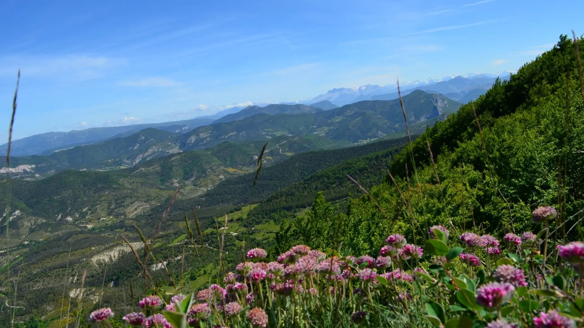 La vallée du Céans depuis la Montagne de Chabre