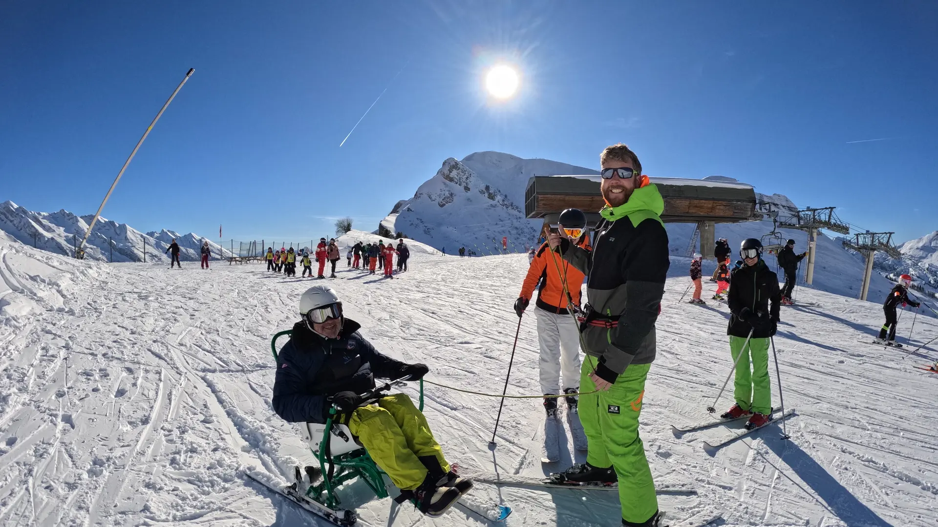 Kart ski sur les pistes du domaine skiable du Grand-Bornand