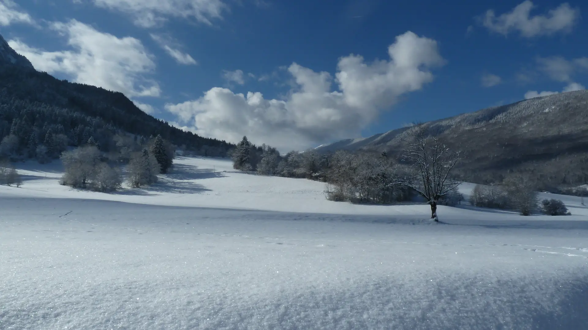 Vue en hiver autour de la maison
