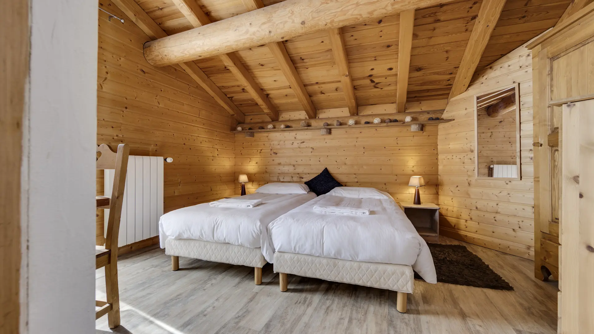 Chambre twin - Chalet Les Verdahces Val d'Isère