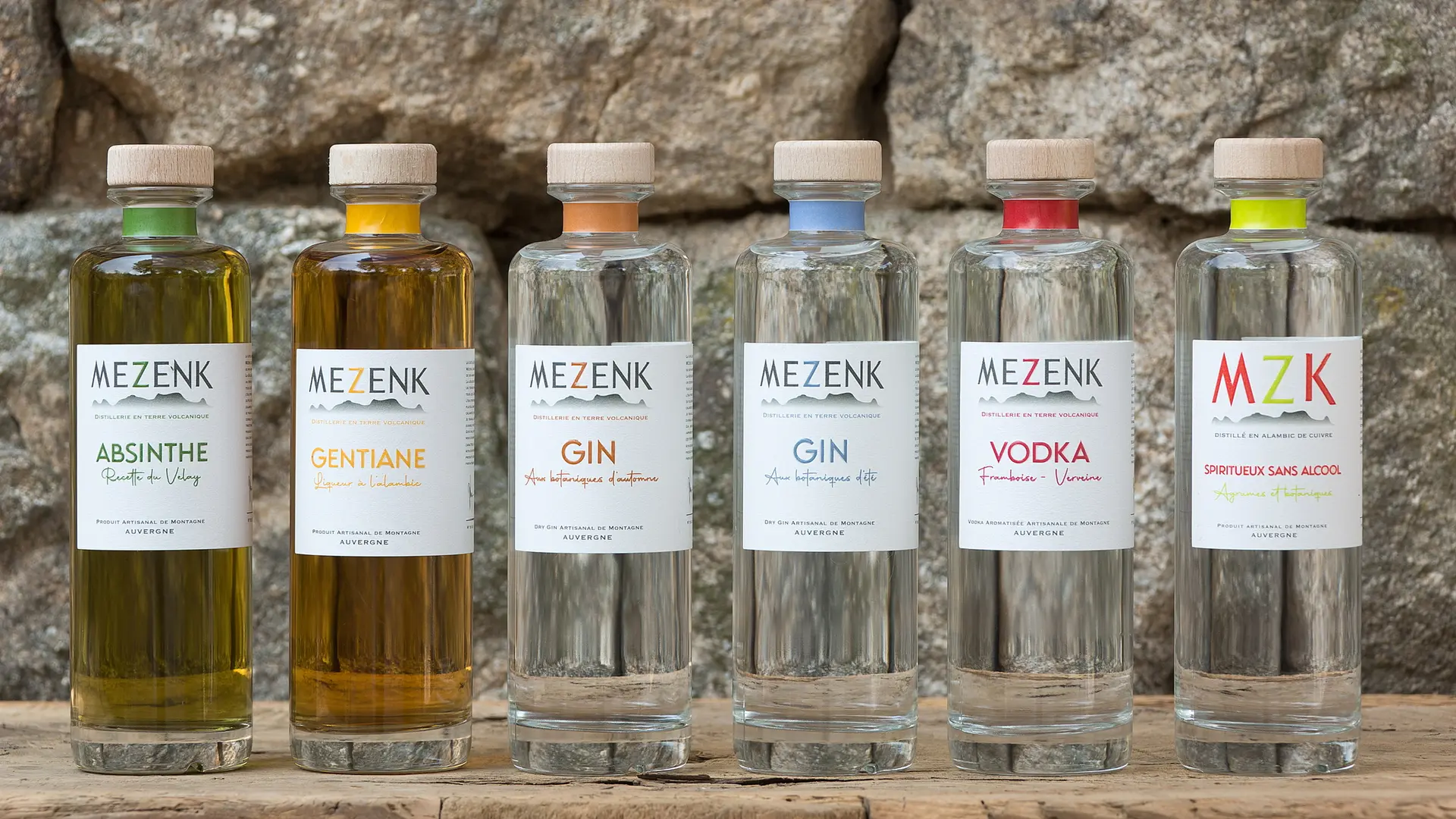 MEZENk gamme de spiritueux botaniques