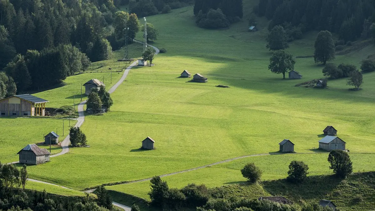 Paysage et village de La Compôte-en-Bauges