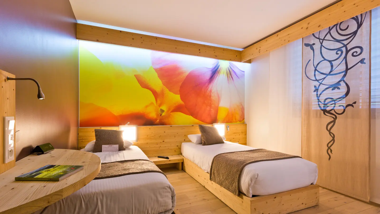 Chambre Twin hotel La Croix de Savoie