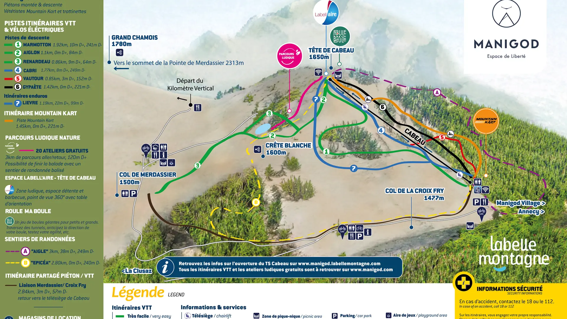 Piste bleue descendante Lièvre_Manigod