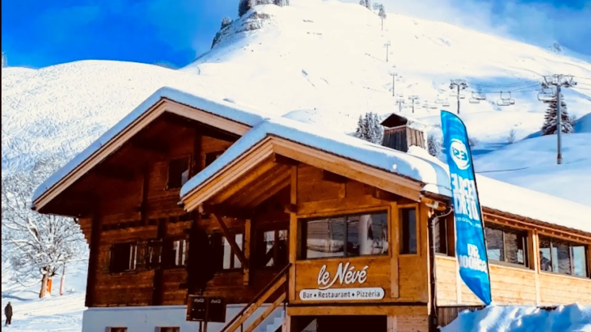 Restaurant d'altitude Le Névé vue hiver