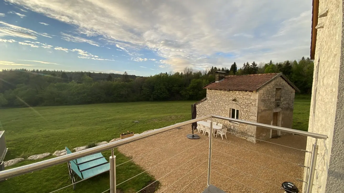 Vu de la Villa Marceau sur le gîte de la Mine