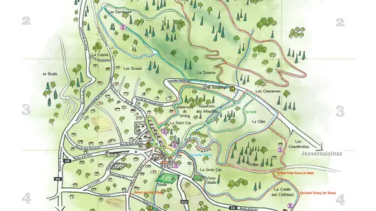 Plan détaillé des sentiers