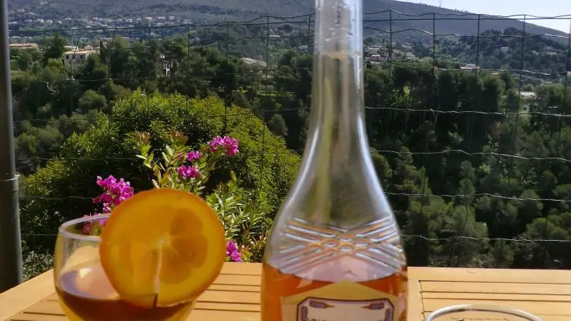 Apéritif (avec modération)avec belle vue sur les collines Gîte Magnolia à Colomars Gîtes de France Alpes-Maritimes