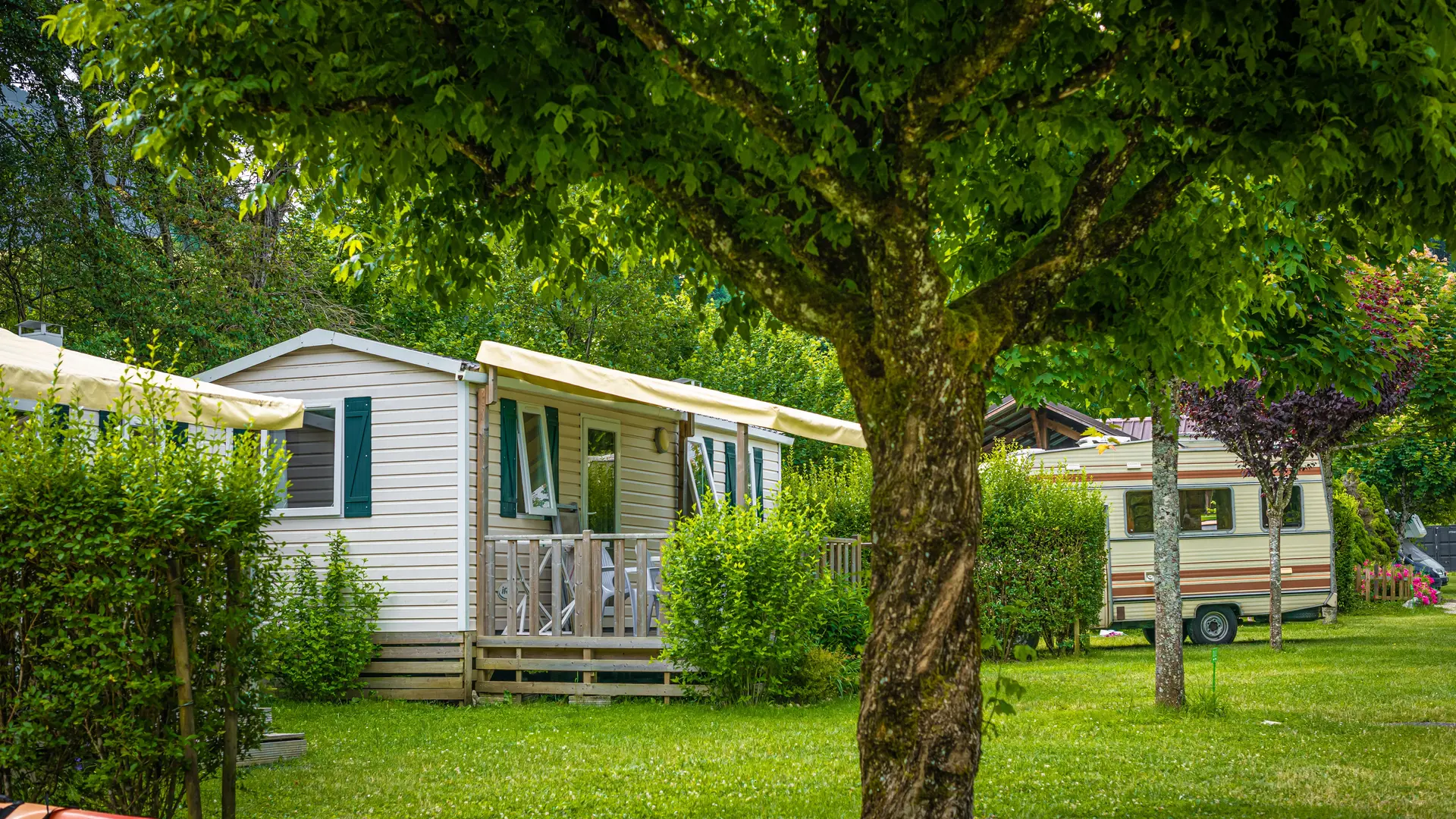 Mobilhome au camping Le Curtelet