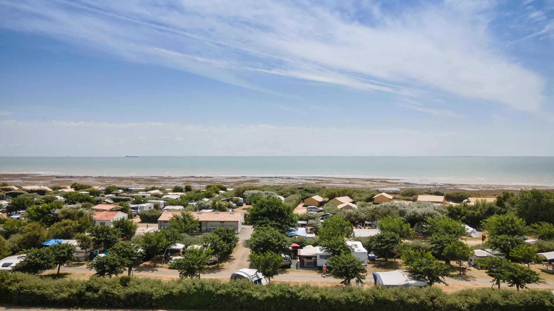 Vue aérienne du camping