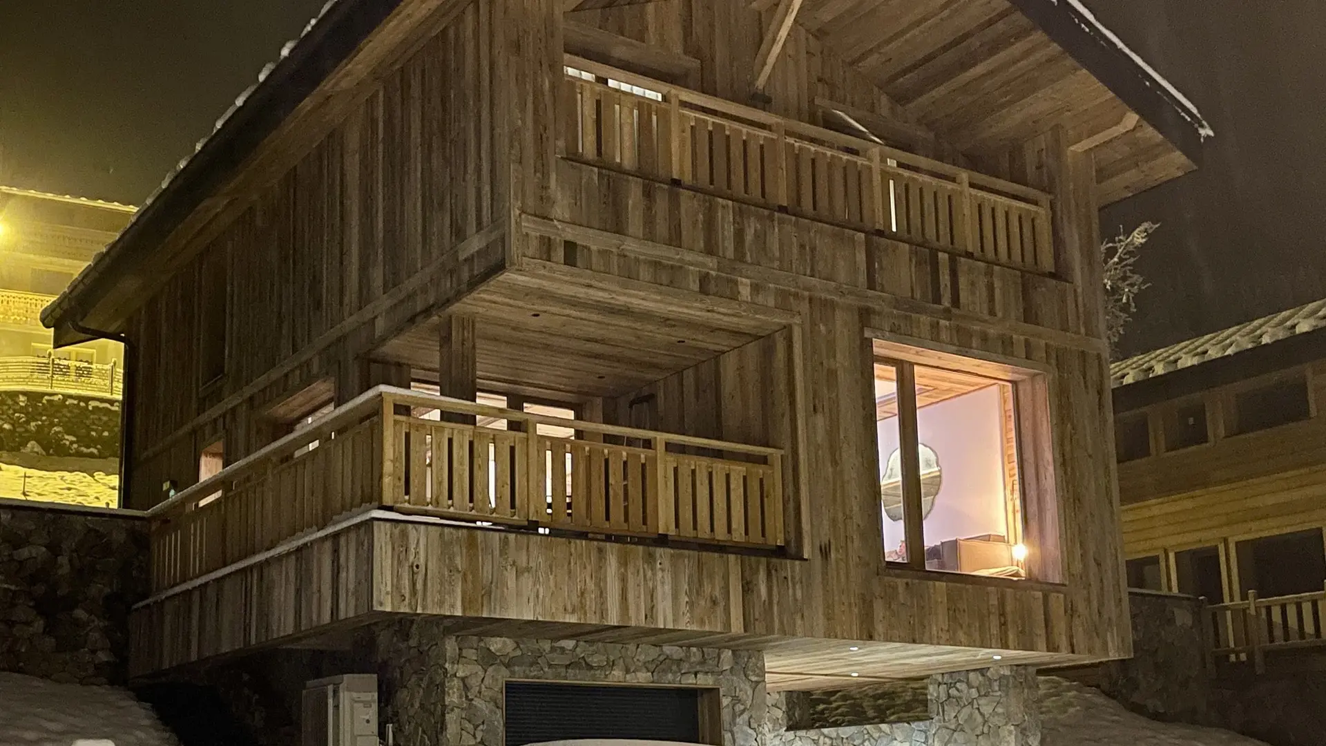 chalet en hiver