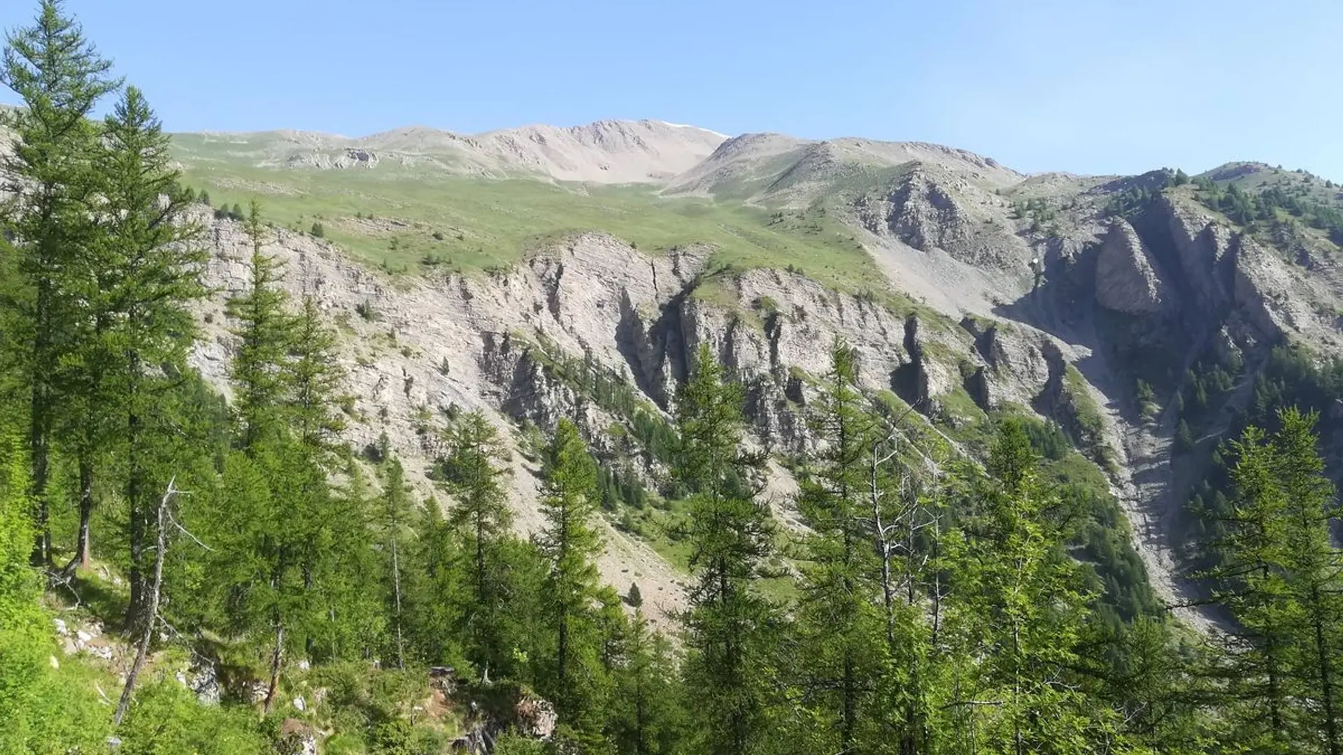 Zone de paturage au dessus de la Cabane de l'Aiguille