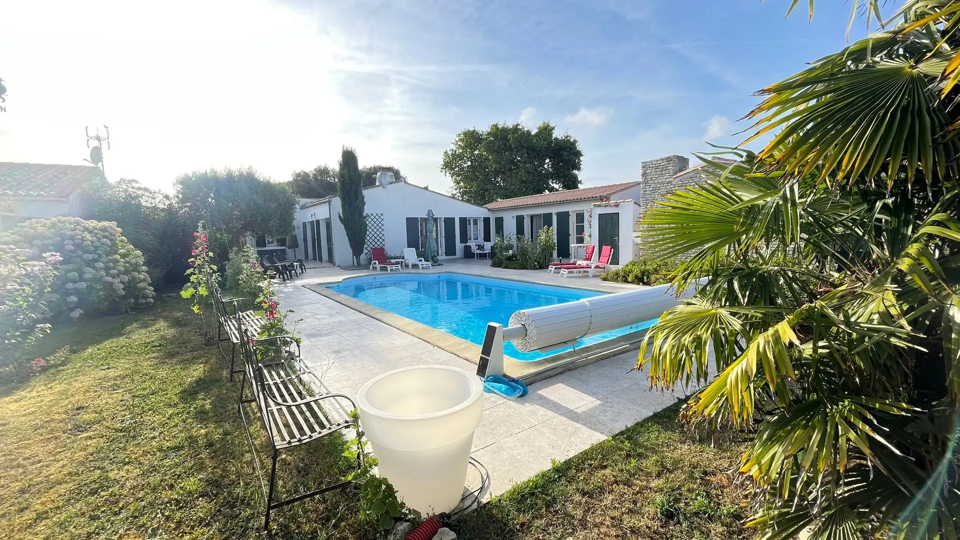 swimming pool + house